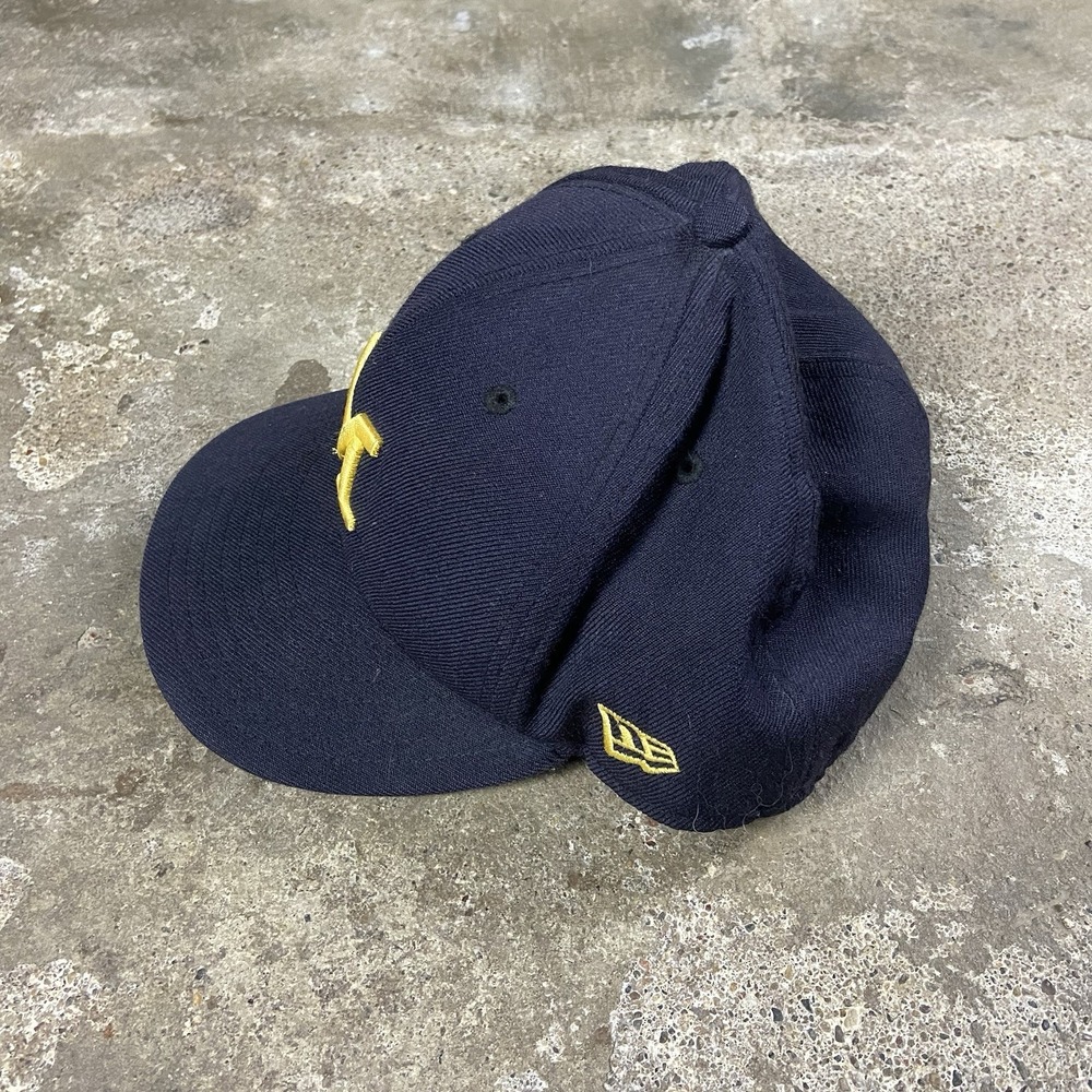 Vintage University of Michigan Wolverines Cap Size 7 3/8 Navy Fitted Hat NCAA - Picture 2 of 5